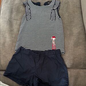 Emporio Armani Navy and White Kids Matching Set